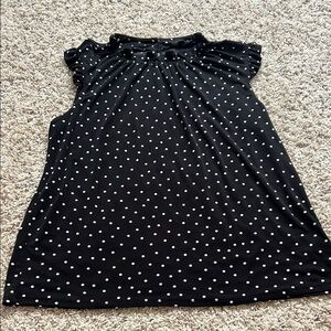 Adrianna Papell Black and White Polka Dot Blouse